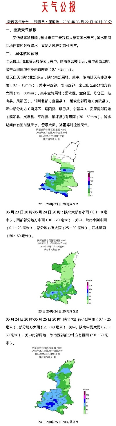 陕西将迎来新一轮降雨,局地暴雨需警惕,防汛工作再升级 陕西将迎来新一轮降雨,局地暴雨需警惕,防汛工作再升级